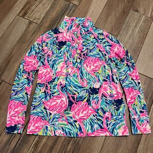 Lilly Pulitzer "Flamenco Beach" Windsor Popover Top XXS